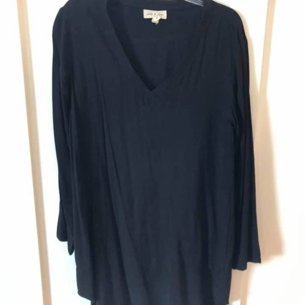 Cloth & Stone Black Long Sleeve Dress